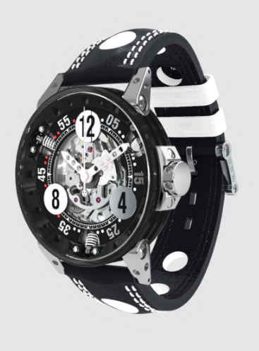Review High Quality B.R.M Replica Watches For Sale BRM Racing V6-44-SA White Skeleton